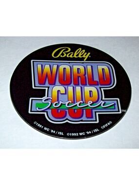 World Cup Soccer Original NOS Pinball Machine Plastic Promo Disc Game FIFA